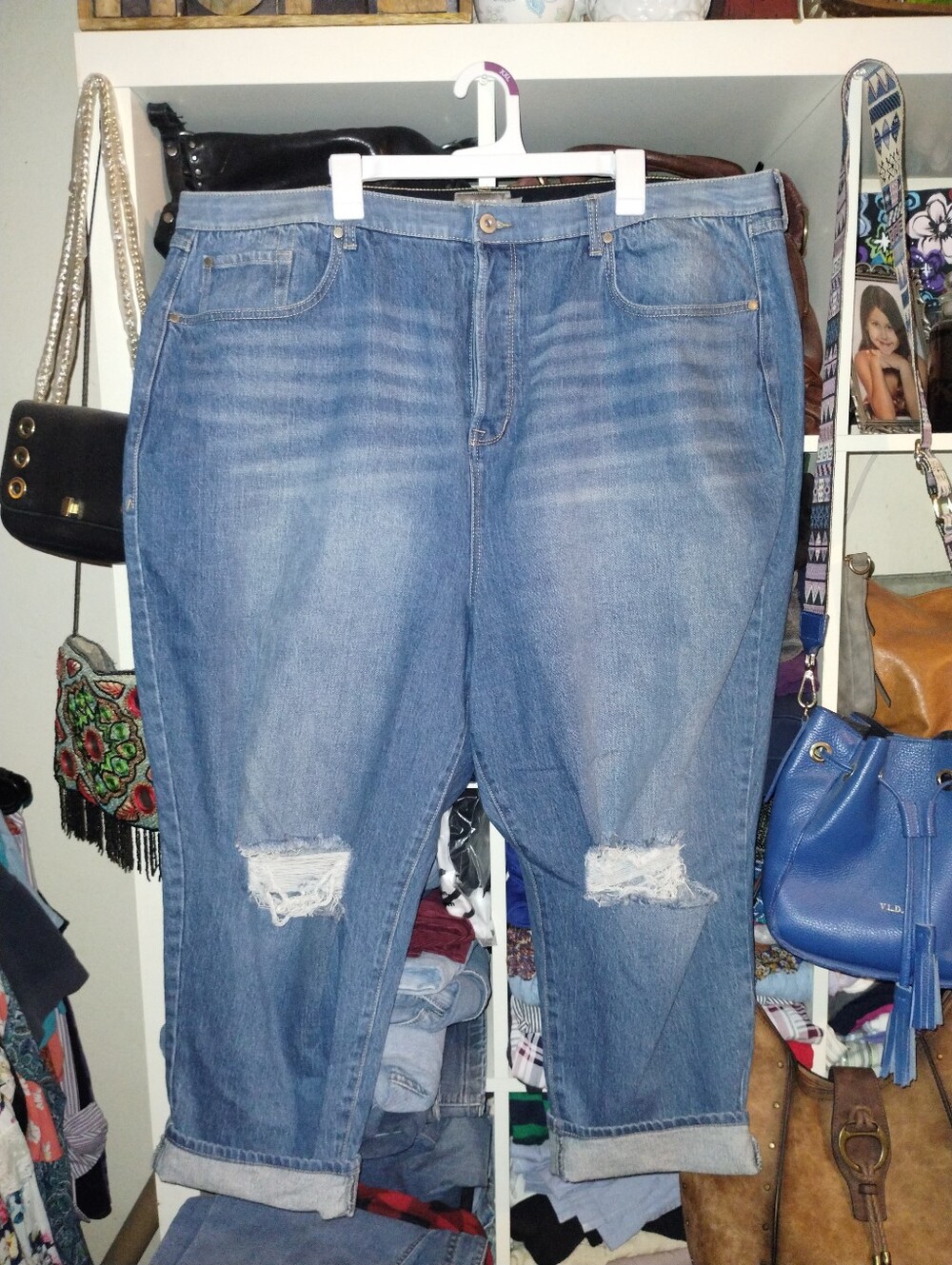 Torrid Plus-Size Distressed Blue Jeans Size 26R